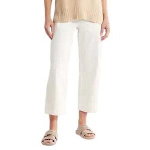 Lucky Brand High Rise Wide Leg Crop Jeans White Size 31